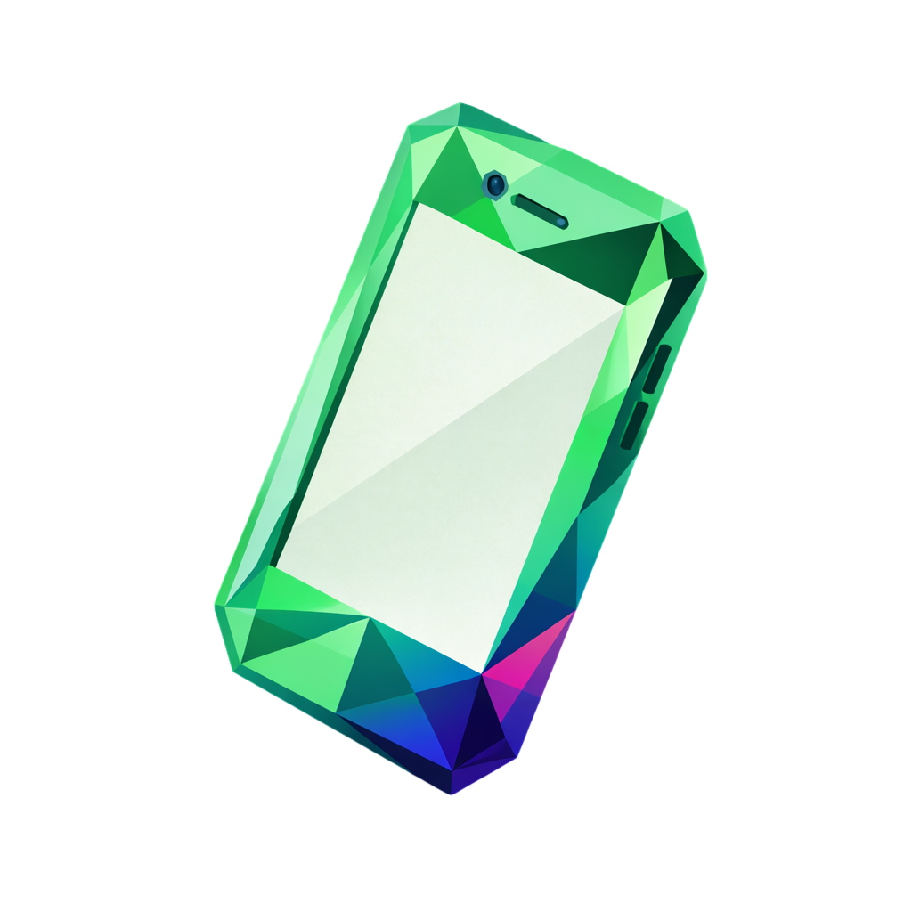 Isometric polygonal smartphone